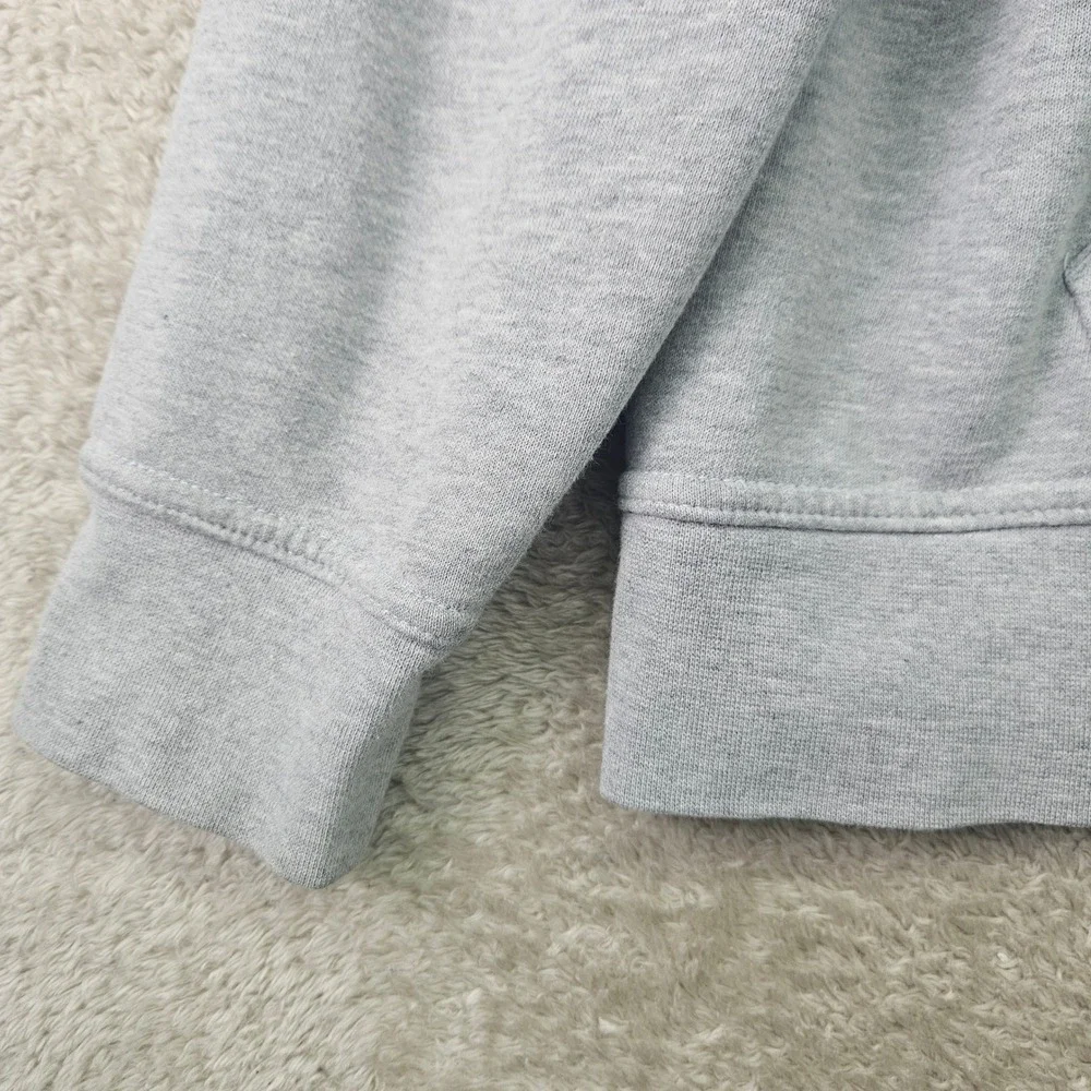 The North Face Hoodie XXL Gray Full Zip Fleece‎ Lined Logo Sweatshirt Oversized